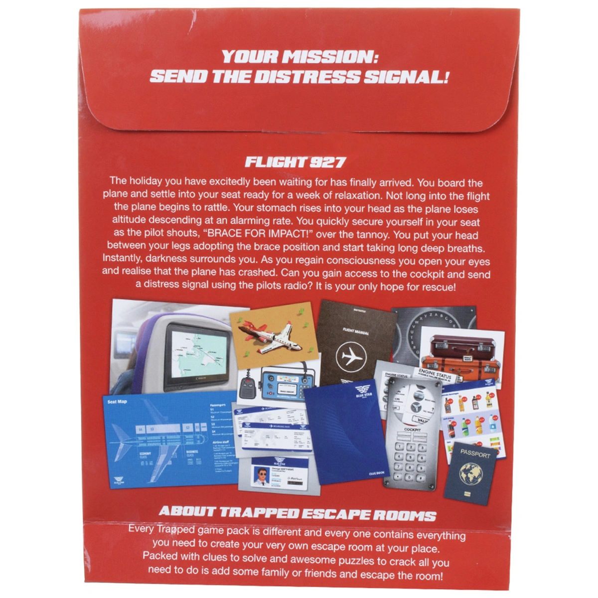 Trapped Escape Room Game Packs Flight 927