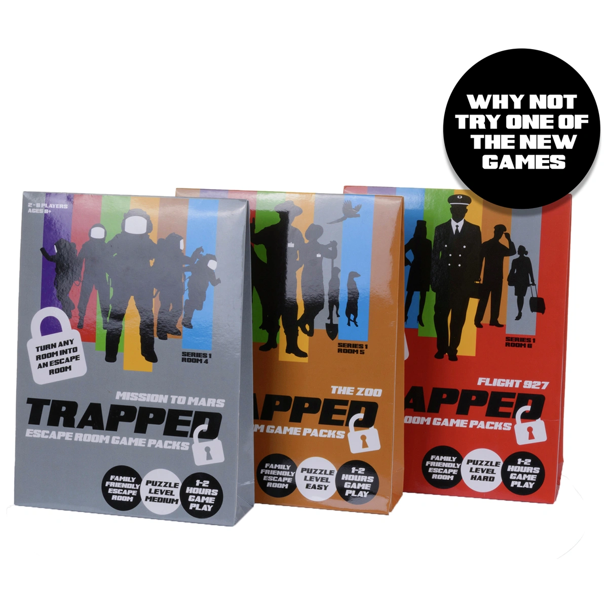 Trapped Escape Room Game Packs Flight 927