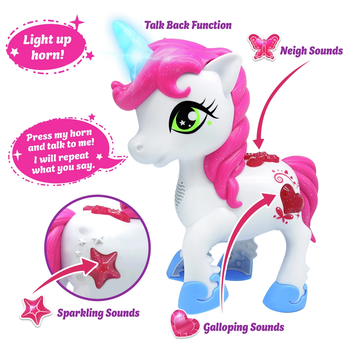 Chad Valley Touch and Talk Unicorn