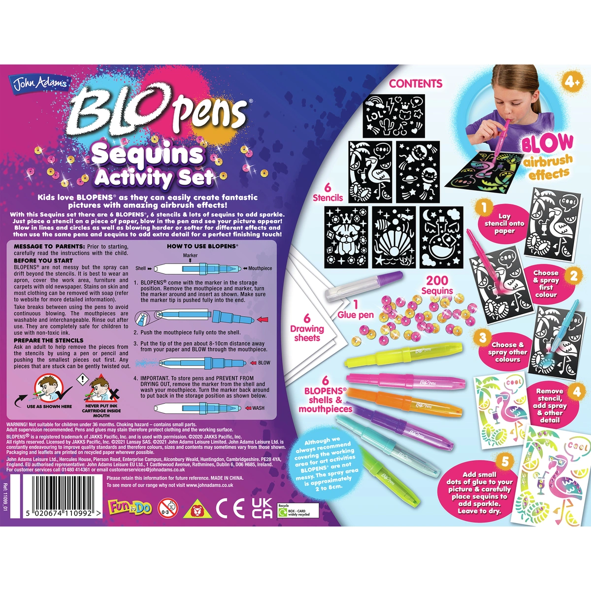 John Adams Blopens Sequins Set