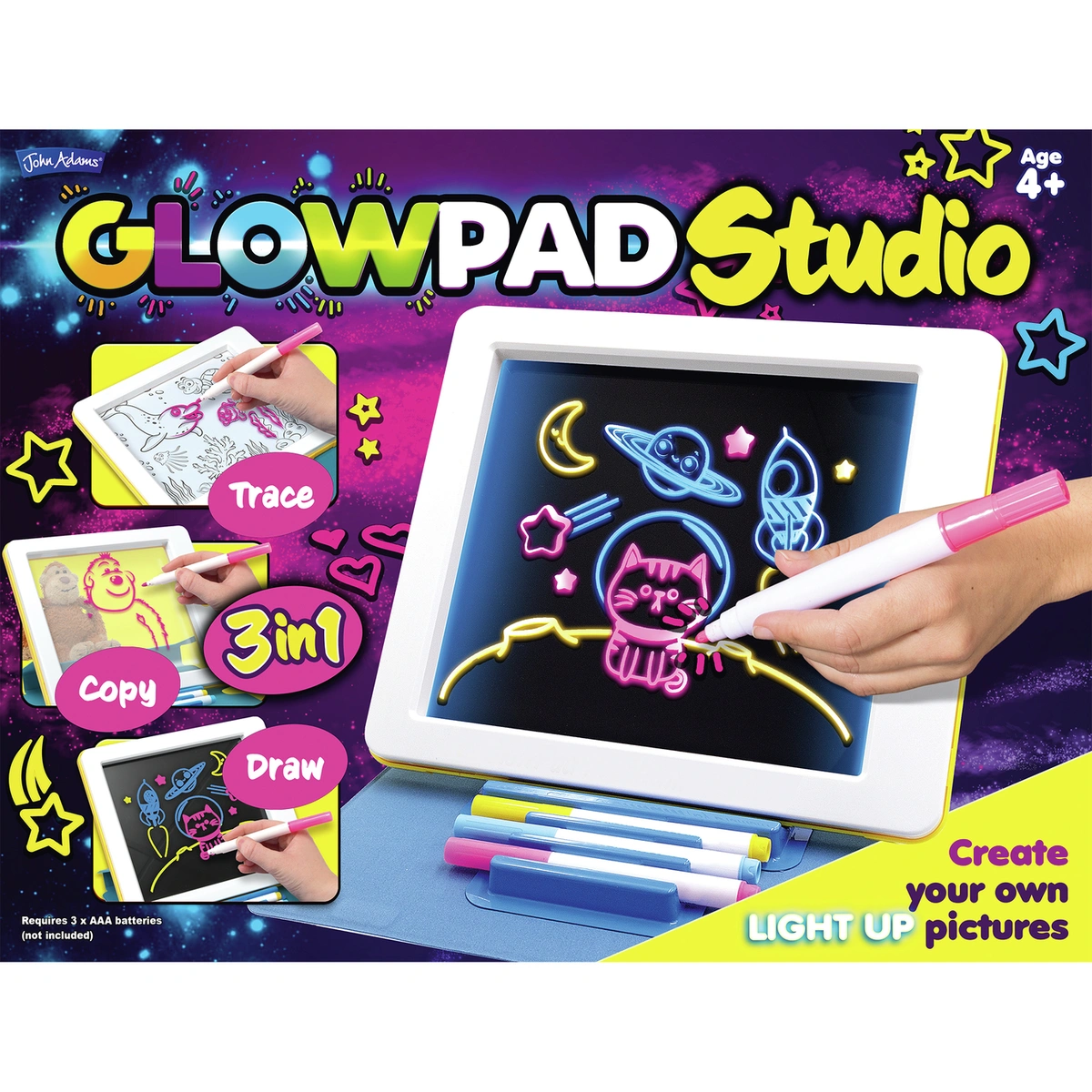 John Adams Glowpad 3 in 1 Drawing Studio