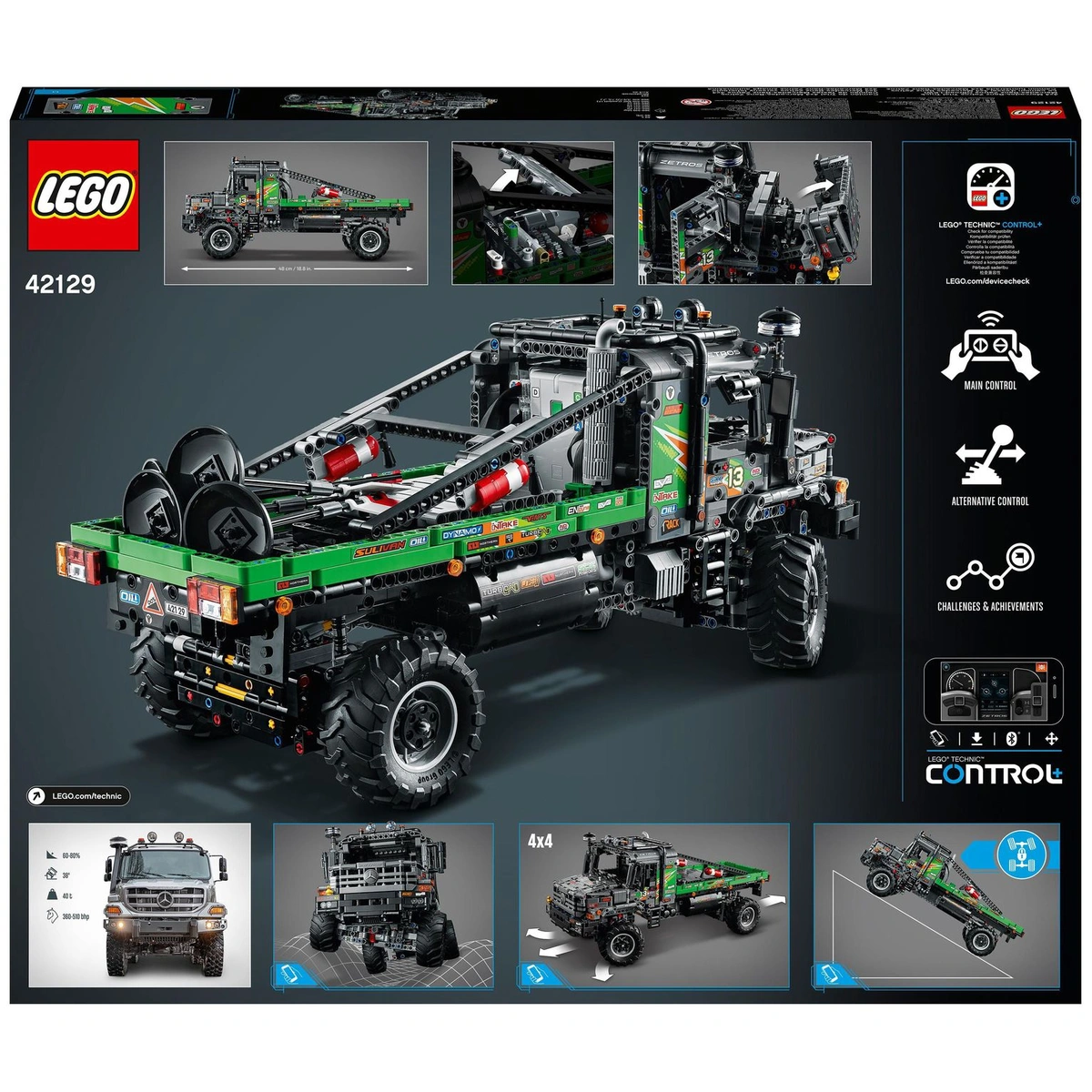 LEGO Technic 4x4 Mercedes-Benz Zetros Trial RC Truck 42129