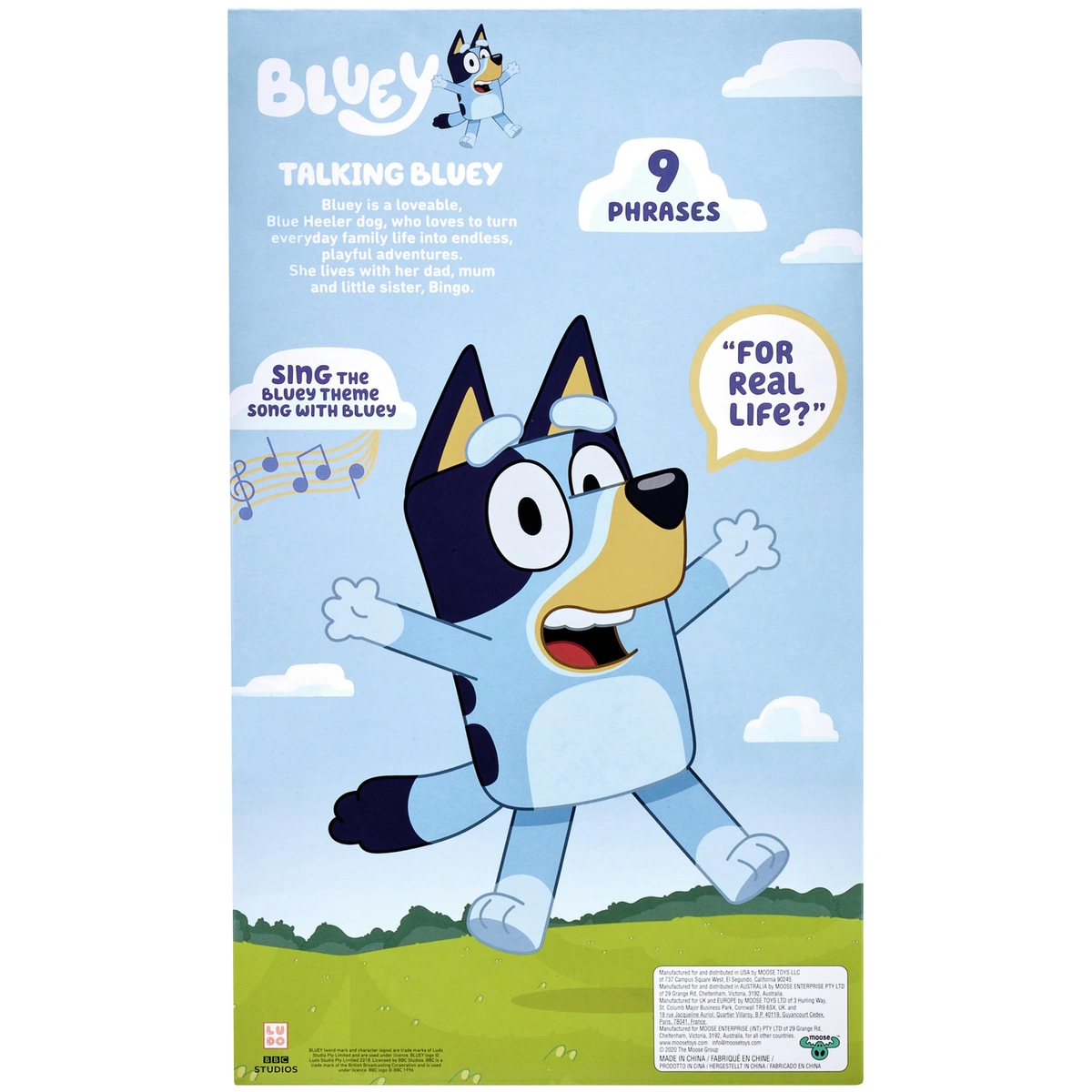 Bluey's S5 Talking Plush Bluey