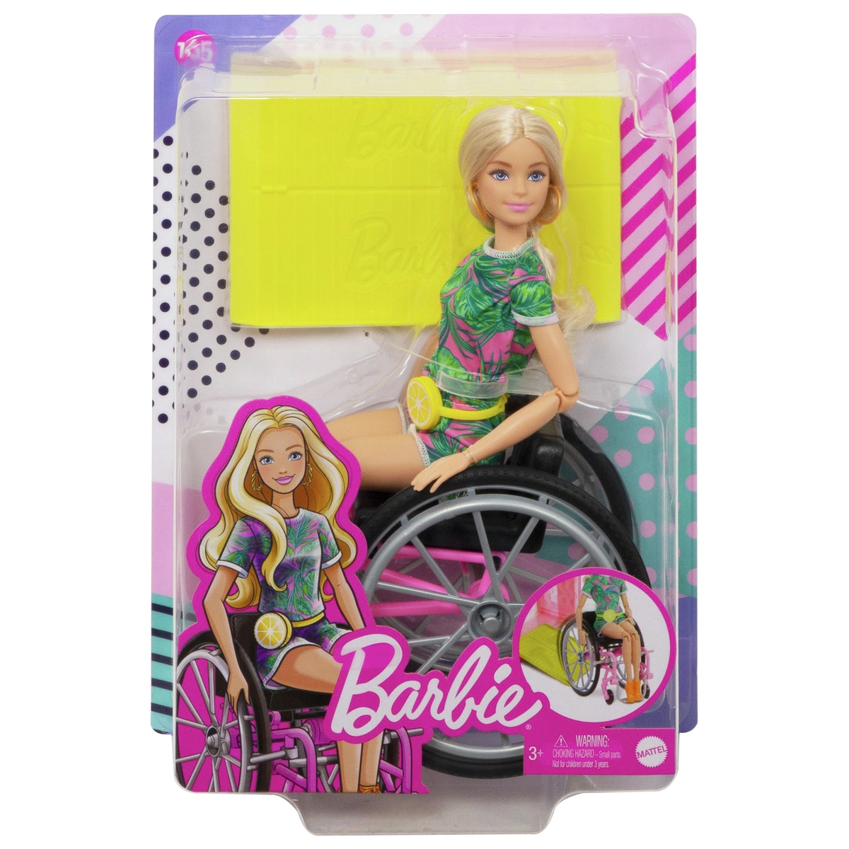 Barbie Fashionista Blonde Doll with Wheelchair & Ramp - 29cm