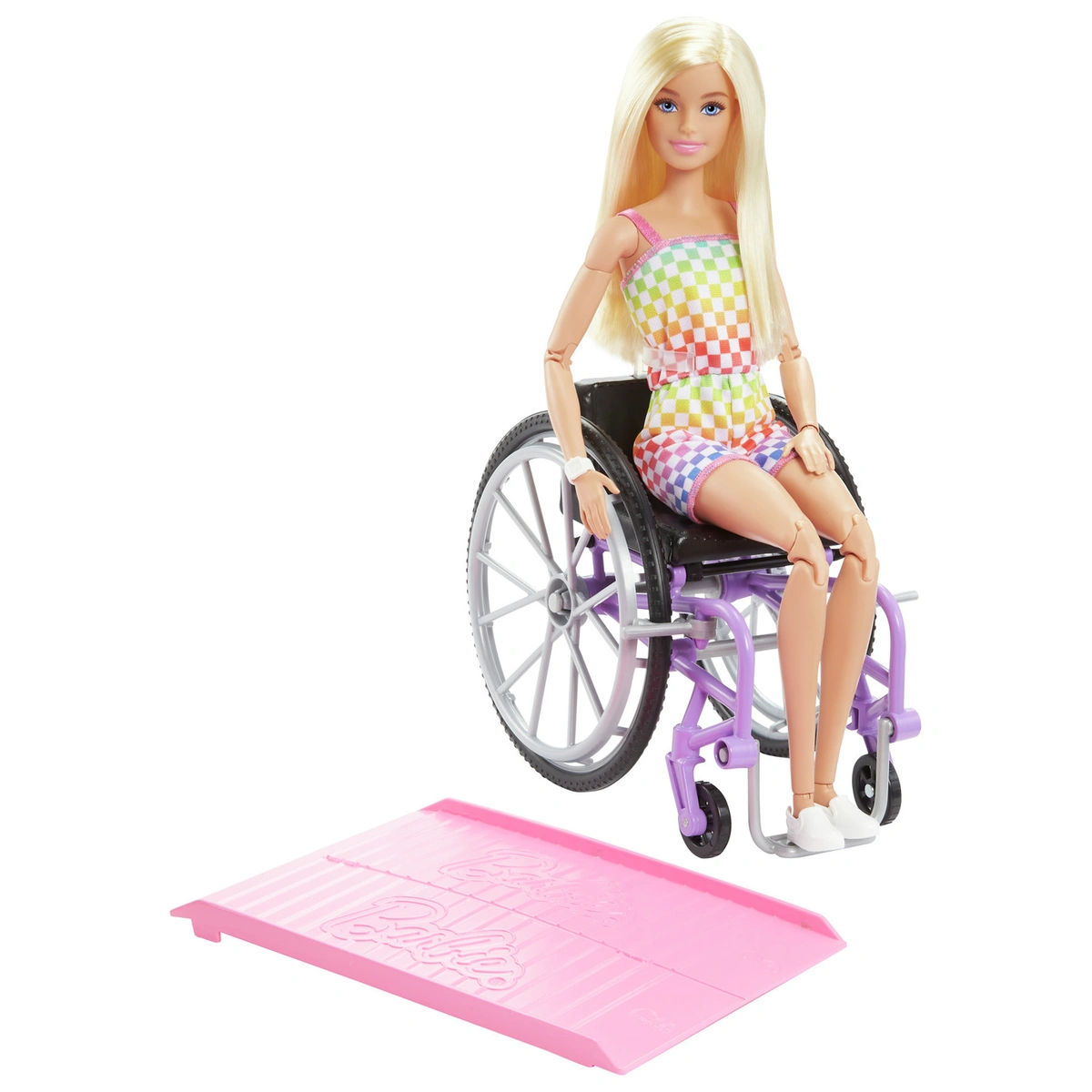 Barbie Fashionista Blonde Doll with Wheelchair & Ramp - 29cm