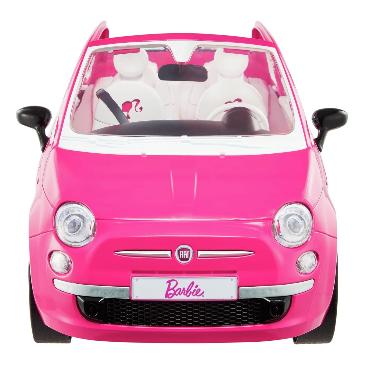 Barbie Pink Fiat 500 Car and Doll Playset