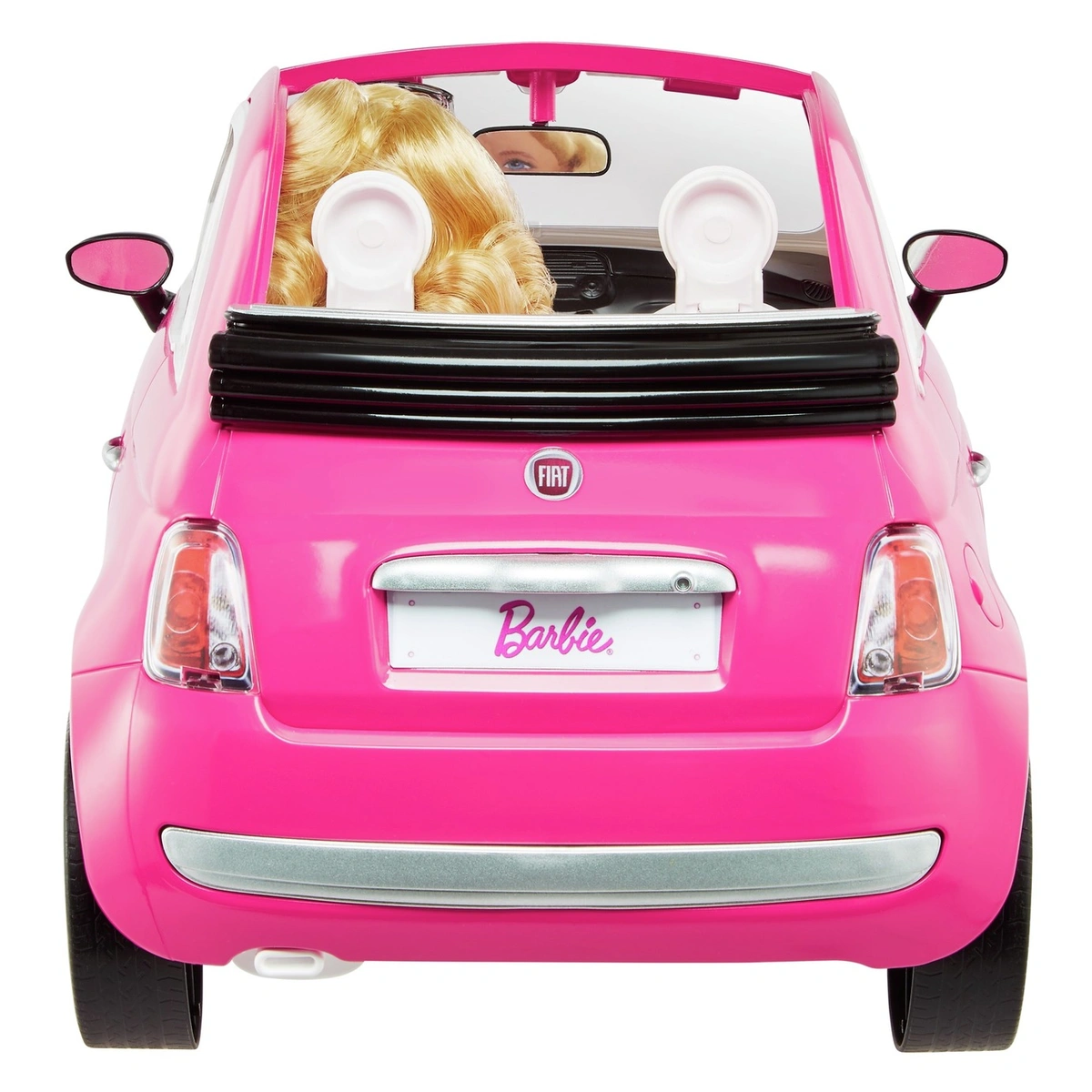 Barbie Pink Fiat 500 Car and Doll Playset