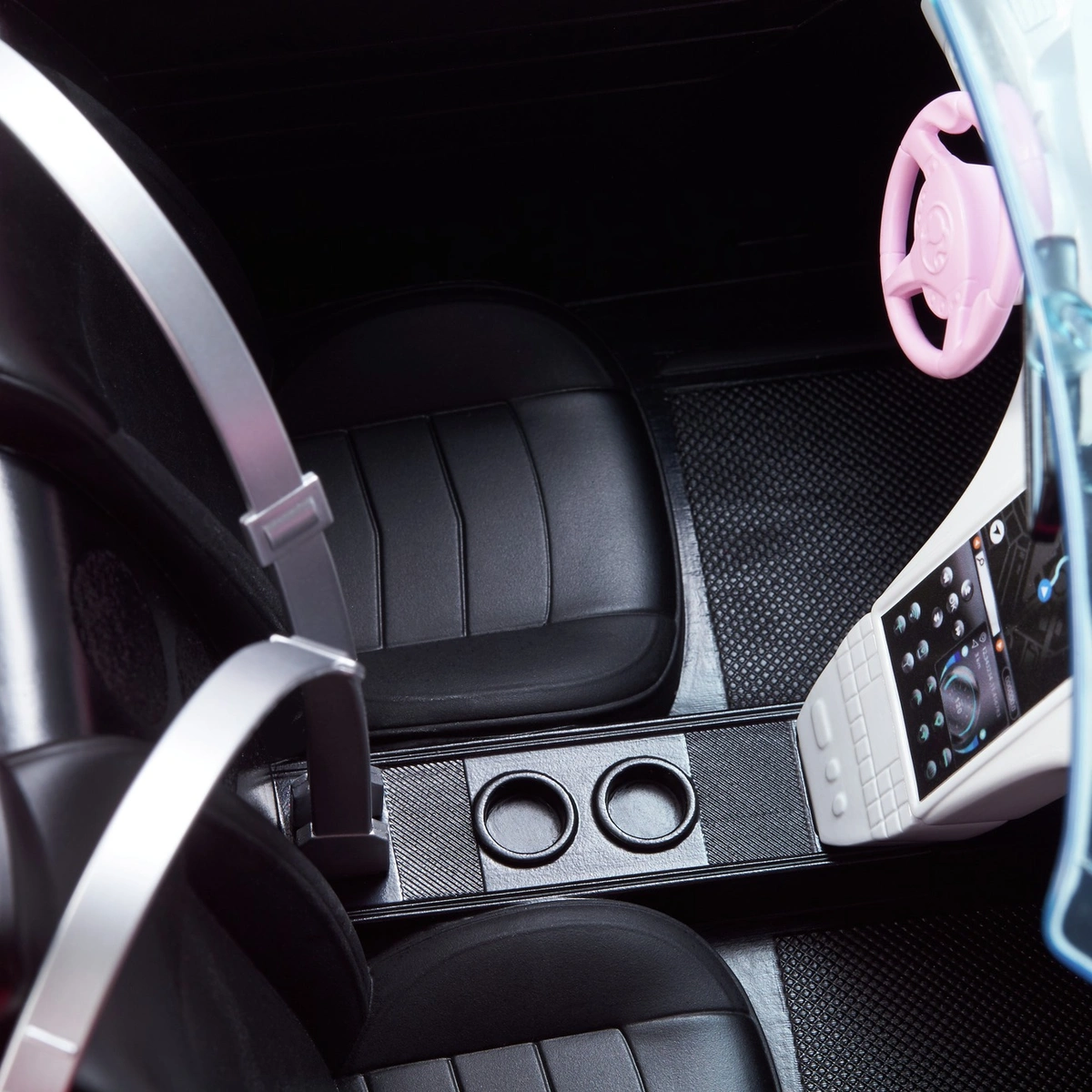 Barbie Pink Convertible 2-Seater Vehicle with Rolling Wheels