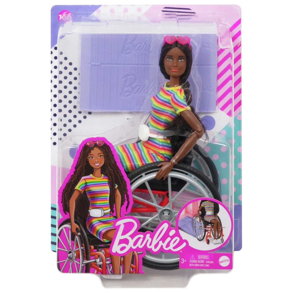 Barbie Fashionista Doll with Wheelchair and Ramp - 29cm