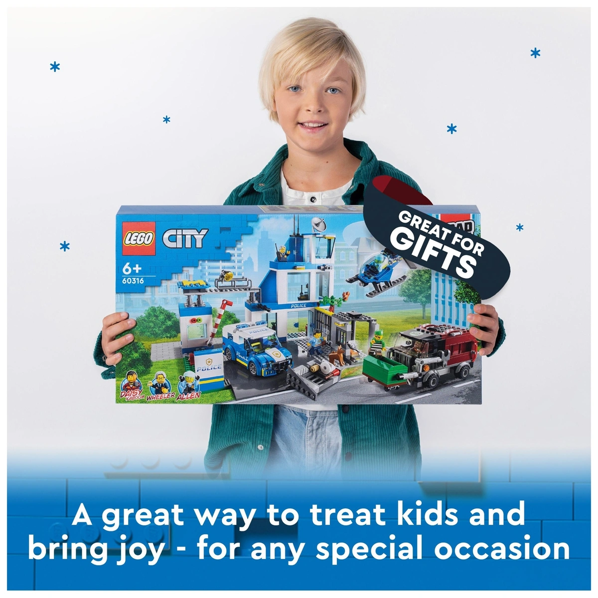 LEGO City Police Station Bin Lorry & Helicopter Toy 60316