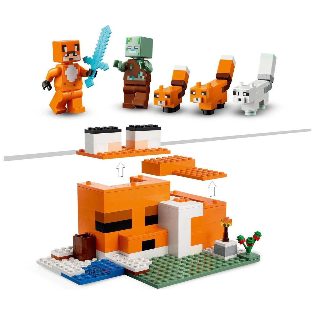 LEGO Minecraft The Fox Lodge House Animals Toy 21178