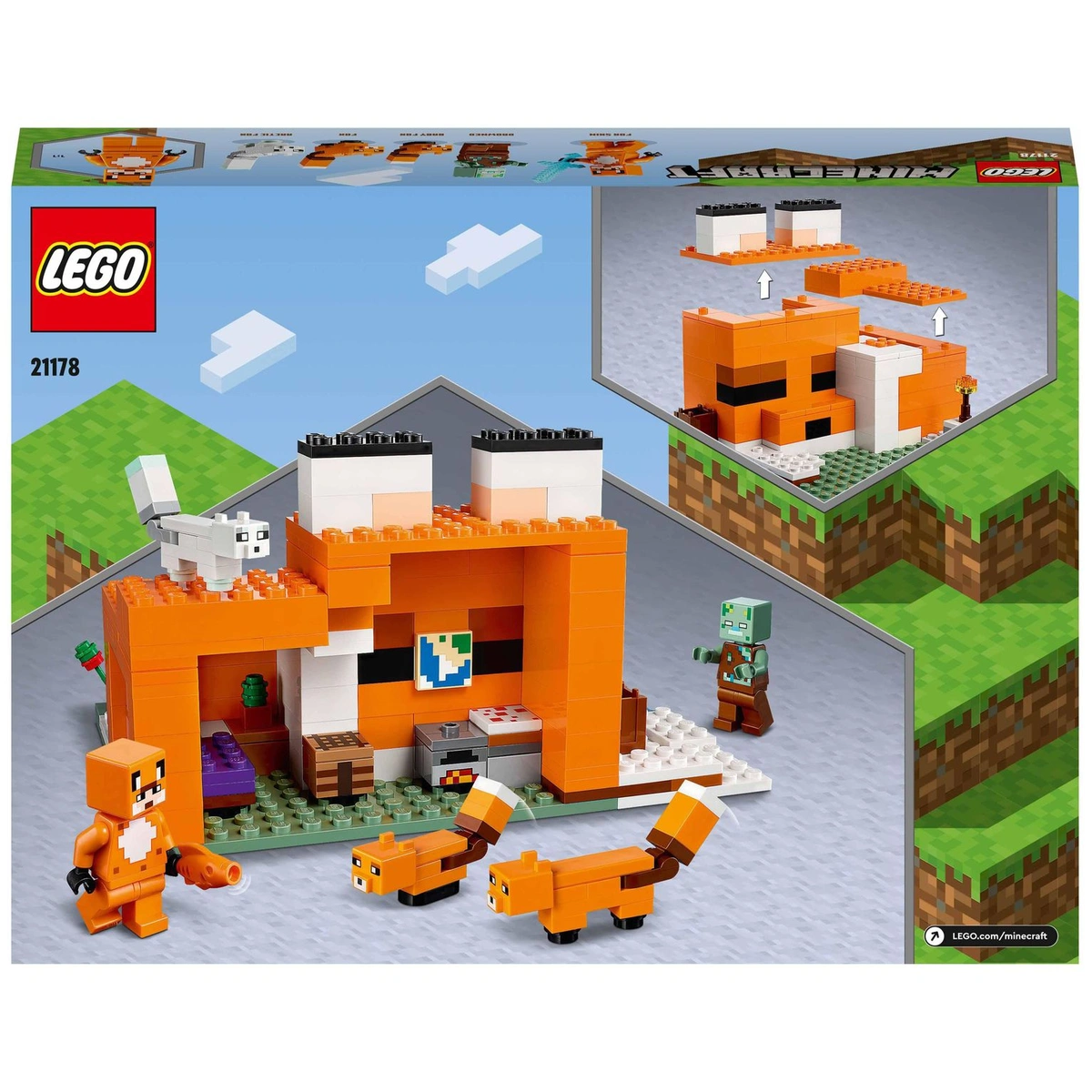 LEGO Minecraft The Fox Lodge House Animals Toy 21178