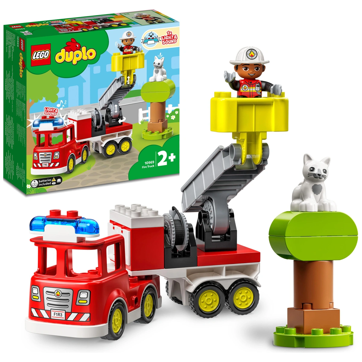 LEGO DUPLO Town Fire Engine Toy for 2 Year Olds 10969