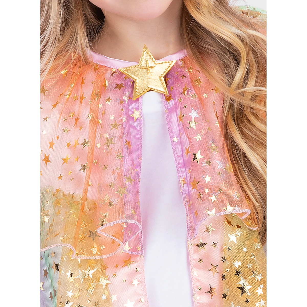 Rainbow Star Cape & Crown Fancy Dress Set One Size