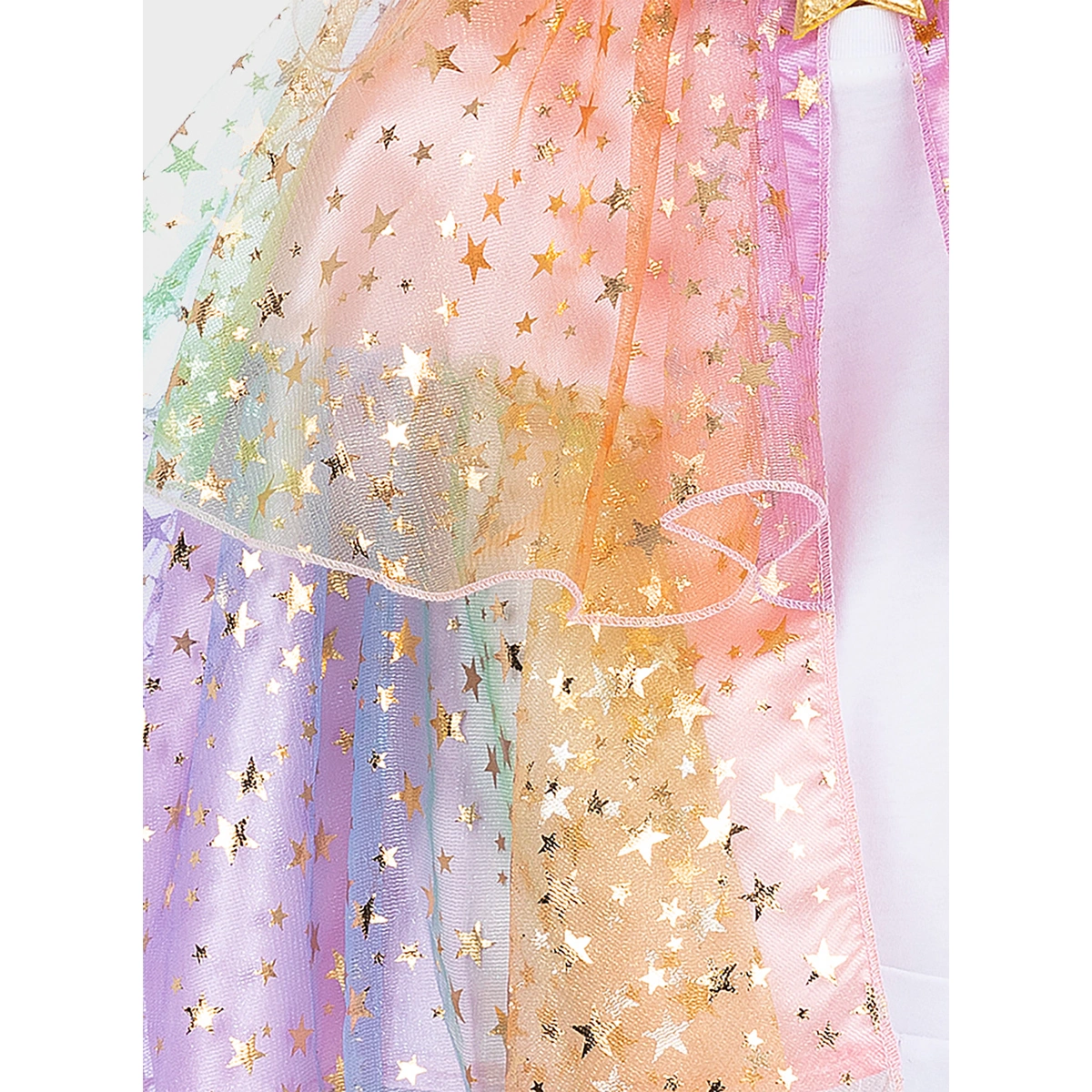 Rainbow Star Cape & Crown Fancy Dress Set One Size